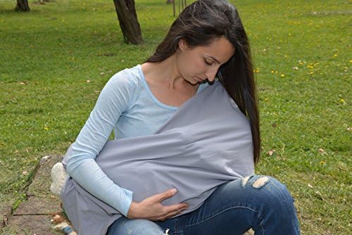 Baby Privacy Breastfeeding Nursing Cover Infinity Scarf and Shawl + Specially Designed No Stains &amp; Waterproof Tote Bag for Moms. Multifunctional Gift Set for Moms.