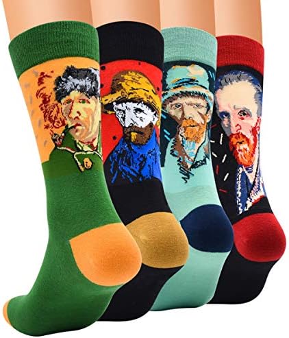 MYVOGOE Novelty Funny Crazy Animal Crew Socks Colorful Cool Funky Dress Socks For Men