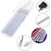 Adecorty Christmas Lights Outdoor Tree Cascading Icicle Lights 12 inch 8 Tubes Shooting Star Waterfall Meteor Shower Falling Rain Lights for Holiday Decorations Wedding Party New Year (Multi Color)