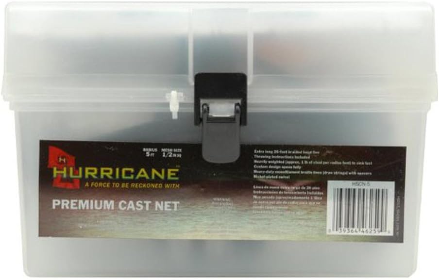 HURRICANE HSCN-5 Hurricane 5' Cast Net 1/2"