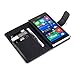 Nokia Lumia 735 Case, Terrapin [GENUINE LEATHER] Nokia Lumia 735 Case Executive [Black] Premium Wallet Case with Card Slots & Bill Compartment Case for Nokia Lumia 735 - Black