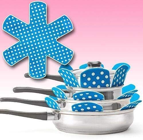 1 PADDED+POT+PAN+PROTECTORS+BLUE