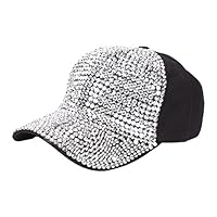 MaiYi Novelty Baseball Cap - Glittering Rhinestone Denim Cap Sun Hat/Peaked Cap/Hip Hop Cap