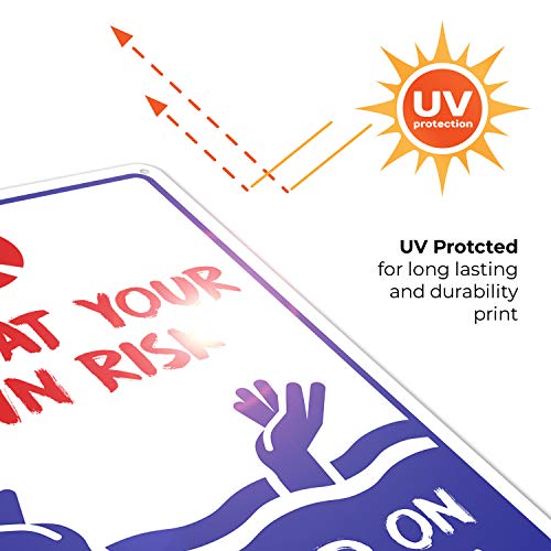 Swimming Pool Sign, Swim At Your Own Risk Life Guard On Beer Break ...