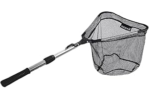 Fishing Net Collapsible, Fish Landing Net with Telescoping Aluminum Handle Extend to 37.5 inch