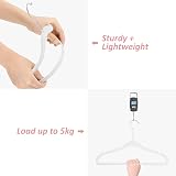 MangoKit Non-Slip Velvet Baby Hangers 28cm 15 Pack White 360° Hook view 6
