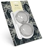 Kenley RV Furnace Vent Cover - 2.8 inch Flying Insect Bug Screen Camper Heater Vents - 2 Pack - Stainless Steel Mesh - Installation Tool Included
