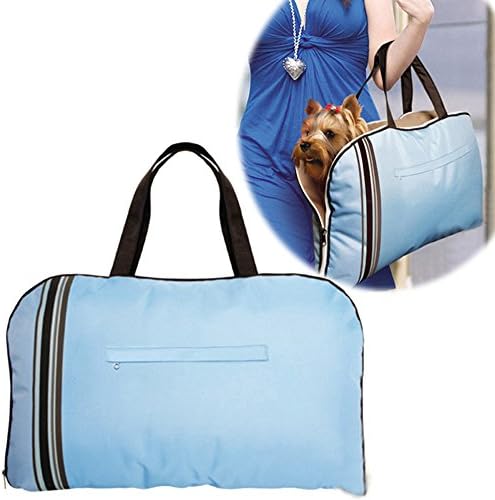 WLE A030 Sky Blue Formal Occasions Fashion Ladies Soft Pet Dog Mat and Tote Travel Carrier Bag Multipurpose For Small Dogs