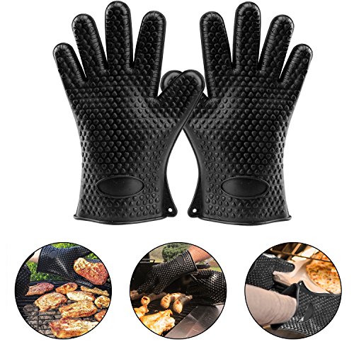 image for Hfuear 4-In-1 Barbecue Tool Sets: Meat Thermometer BBQ Gloves Bear Cla