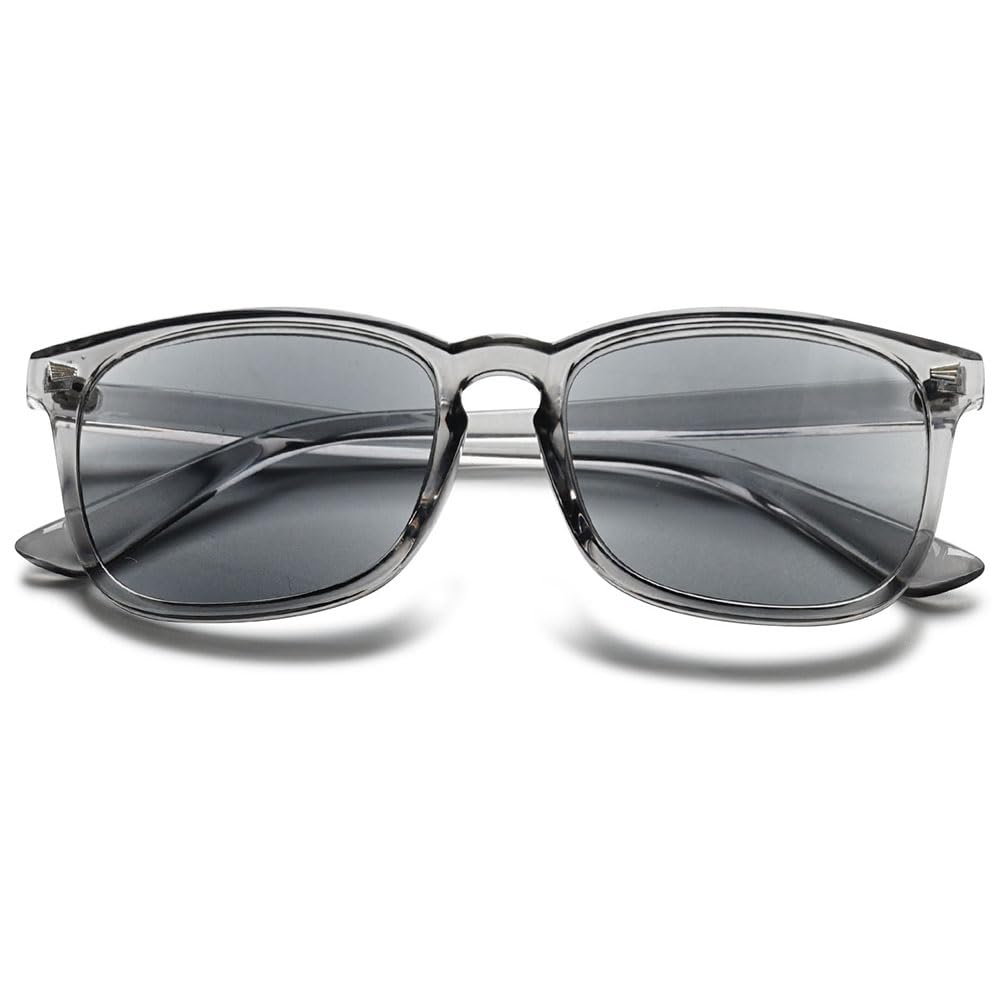 MAGIMODAC Womens Mens Reading Glasses Sunglasses Readers UV400 Protection Transparent Grey 1.5+