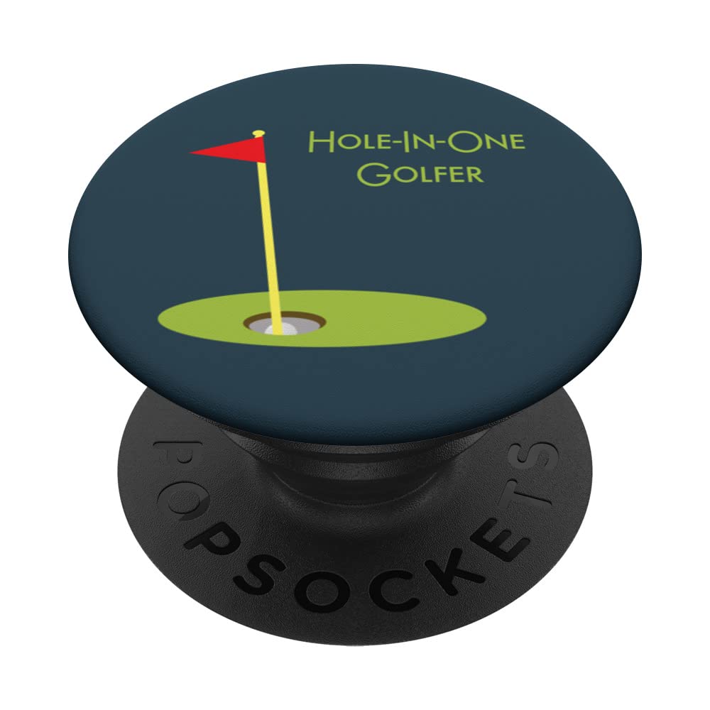 Hole In One Golfer Golf Ball In Golf Cup Fun Golfing Design PopSockets Swappable PopGrip