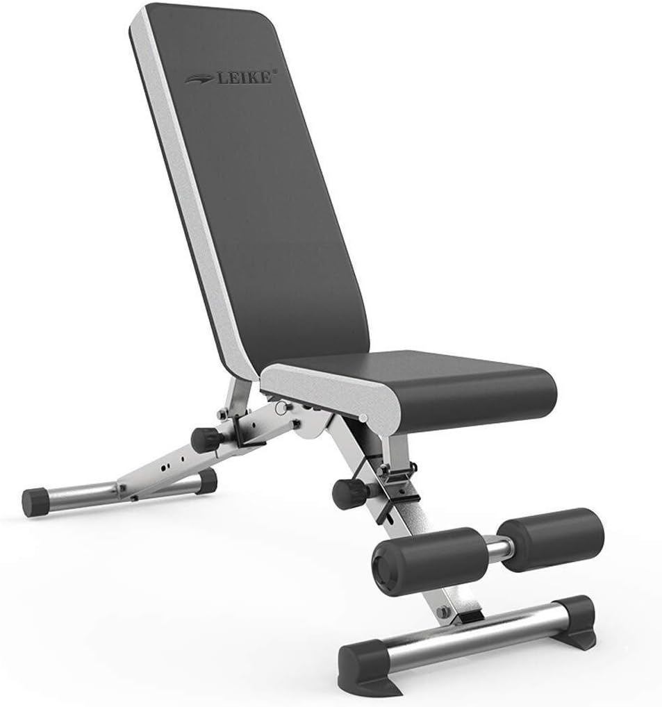AJZGF Weight bench Adjustable Weight Bench Home Training Gym Weightlifting and Sit Ab Bench Multipurpose Exercise Bench exercise bench (Color : Gray)