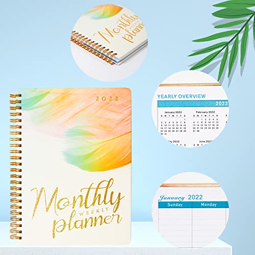 2022 Monthly Planner, 2022 Planner, Weekly & Monthly & Daily Planner 2022, 8.7 x 6.3 inches, Hard Cover Planner with Elastic Closure, for Reasonable Arrangement of Study, Work and Life, Thoughtful Gift