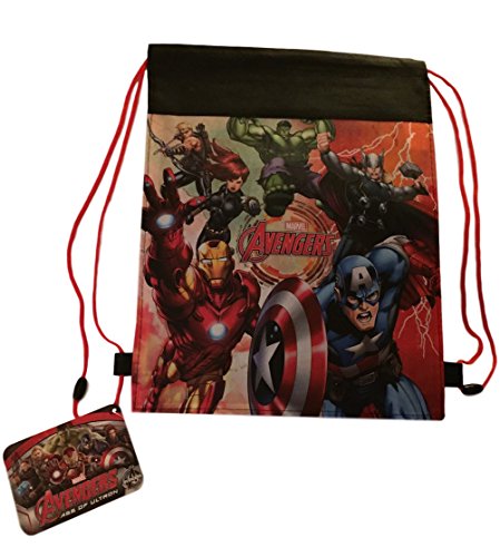 Marvel Avengers Group Action Sling Bag Cinch Bag Non Woven Print Backpack