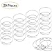UPINS 20 Pcs Expandable Bangle Bracelets Adjustable Wire Blank Bangles Metal Bracelets for DIY Jewelry Making, Silver