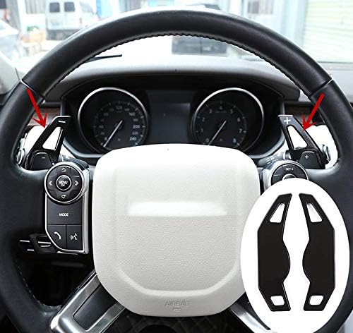 Auto-broy Aluminum Alloy Steering Wheel Gear Shift Paddles Car Accessory for Discovery Sport LR 4 5 Evoque Vogue Velar Black
