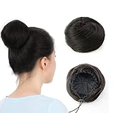 Beauty Angelbella Updo Hairpiece Adjustable Scrunchie Chignon Braid Synthetic Clip in Bun Extension Bundles for Women (1b#)