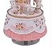 Youtang Clockwork Mechanism 3-Horse Carousel Music Box Melody Carrying You from Castle in The Sky(Laputa)(White)