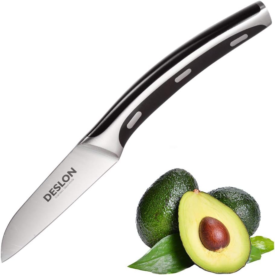 DESLON Paring Knife 3 Inch German Steel Peeling Knife Fruit