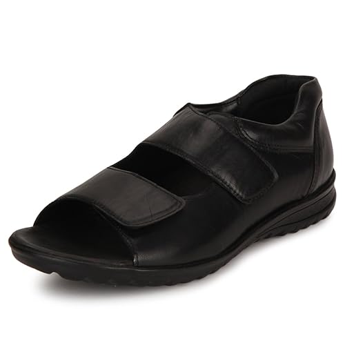 black orthopedic sandals