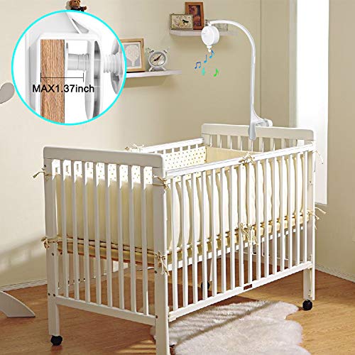 AIFUDA 25 Inch Baby Musical Crib Mobile Bed Bell Holder Infant Bed