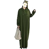 khalat Womens Hoodies Muslim Prayer Dress One-Piece