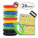 Duuda Mosquito Repellent Bracelet 20 Pack Plus 30 Free Patches, 100% Natural Insect Bug Repellent Bands, Pest Control for Kids, Adults, Adjustable Wristbands for Indoor and Outdoor