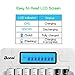 BONAI 8 Bay Smart LCD Battery Charger for AA AAA NiMH NiCD Rechargeable Batteries with Discharge Function and AC Wall Adapter