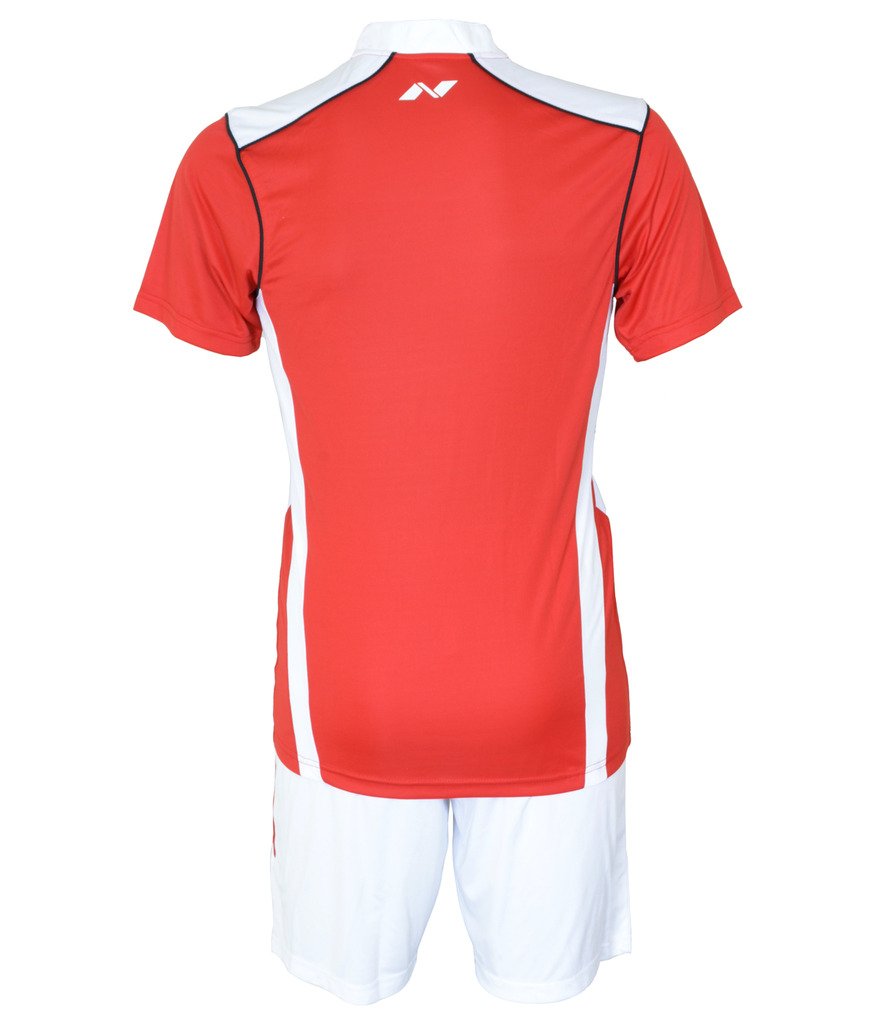 red and white football jersey