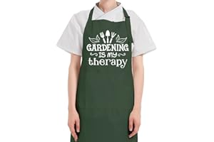 DYJYBMY Gardening Is My Therapy Funny Gardening Apron for Women, Waterproof Gardening Aprons for Gardener Florist, Plant Lover Gift for Grandma, Sister, Aunt, Gift for Gardener, Mother's Day Gift