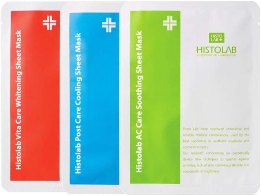 HISTOLAB Vita Care Whitening Sheet Mask | 30g/1.1fl.oz. | A Pack of 5 Sheets