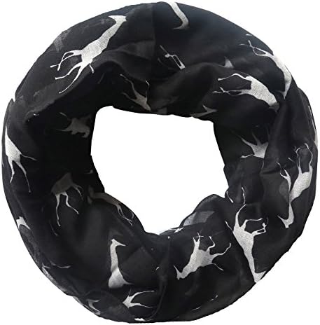 Nexxgen Fashion Infinity Anytime Scarfs for Women 70 Styles African Animal Print (Giraffe- Black)