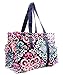 N Gil All Purpose Organizer Medium Utility Tote Bag 2 (Geometric Floral Navy Blue)