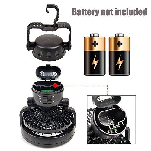 image for iMBAPrice 2-Pack Portable LED Camping Lantern with 18 LED Flashlight C