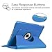 Fintie Rotating Case for iPad 6th / 5th Generation (2018/2017), iPad Air 2 / Air 1 (9.7 Inch) - 360 Degree Rotating Stand Cover Auto Sleep Wake, Blue