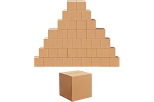 Edenseelake 40 Pack 6x6x6 inches Shipping Boxes Small Cardboard Boxes for Packing, Moving, Mailing, Brown