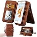 iPhone 7Plus/ 8Plus Women's Case,iPhone 7 Plus/8 Plus Wallet Case,Zipper Detachable Magnetic12 Card Slots Card Slots Money Pocket Clutch Cover Zipper Wallet Purse Case iPhone 7 Plus/8 Plus (Brown)