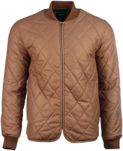 Jean Legacy Men's Quilted Bomber Jacket-Camel-XS