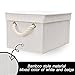 StorageWorks Storage Bins with Lids, Decorative Boxes with Soft Rope Handles, Mixing of Beige, White & Ivory, Medium, 3-Pack
