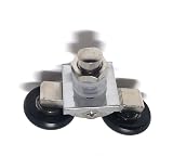 Linwnil 4x Double Shower Door Rollers 25mm Twin Wheel Zinc Alloy Height view 5
