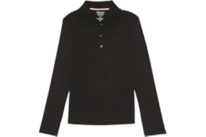 French Toast Girls Uniform Long Sleeve Polo with Picot Collar (Standard & Plus)