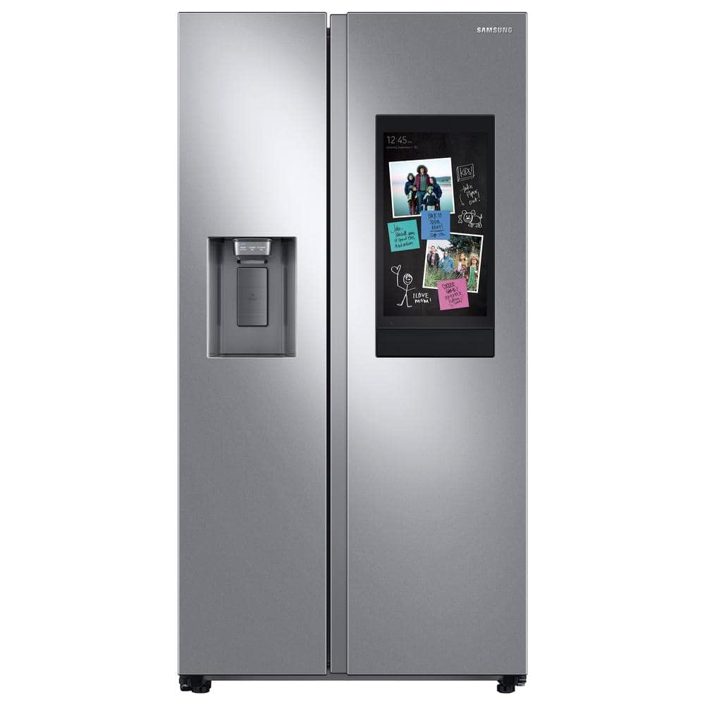 Samsung 26.7 Cu. Ft. Large Capacity Side-By-Side Refrigerator with Family Hub, Stainless Steel, RS27T5561SR/AA