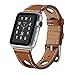Compatible with Apple Watch 38mm 40mm 42mm 44mm Calf Leather Compatible iWatch Band/Strap Compatible I Watch Series 4 Series 3 Series 2 Series 1, (38mm(40mm for Series 4), Brown)