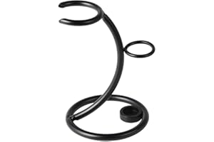 esowemsn 1PC Black Stainless Steel Razor Holder Stand Brush Shaving Holder Safety Men's Shaving Razor Brush Stand Shaver Kit Organizer