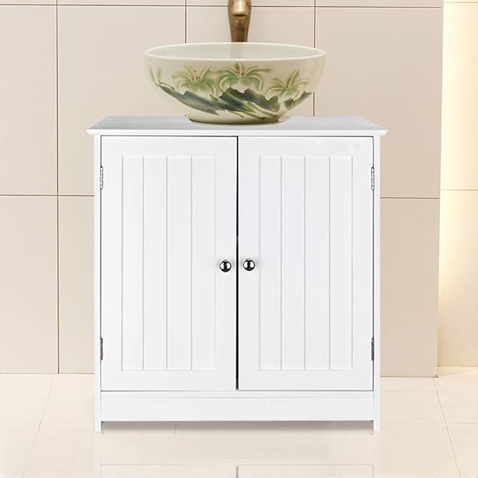 Goujxcy Pedestal Under Sink Storage Bathroom