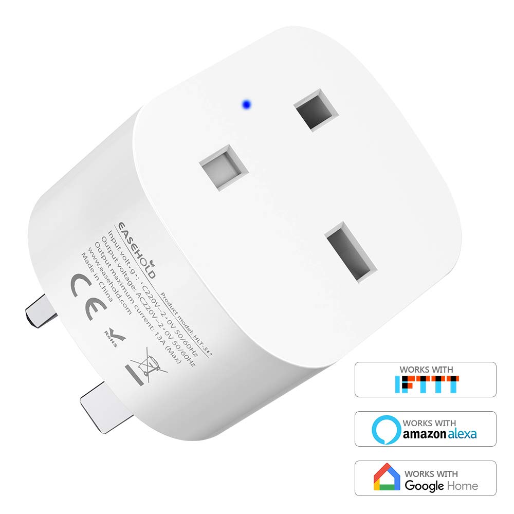 Smart Plug Alexa Sockets, EASEHOLD WiFi Plug Compatible with Alexa
