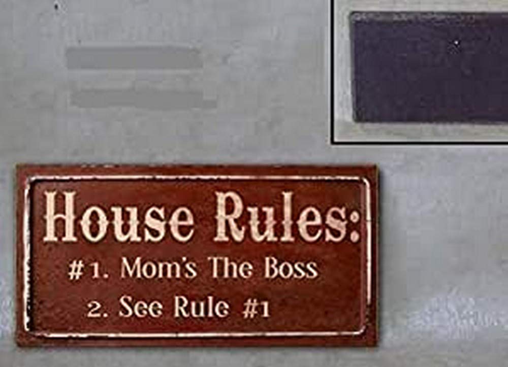 Decorative Fridge Magnet for Home House rules 5cm x 10cm