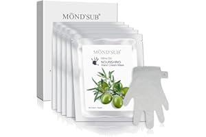 MOND'SUB] 5 Pairs Mineral Olive Oil Moisturizing Hand Masks | Moisturizer Hands Mask for Women & Men | Premium Hydrating Gloves for Dry Hands & Damaged Skins With Rich Vitamin E and A…
