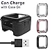 Kartice Compatible with Fitbit Versa Charger with case [1+3 Pack] Charger Docking Station and Fitbit Versa Protective Case Bumper Protector kit