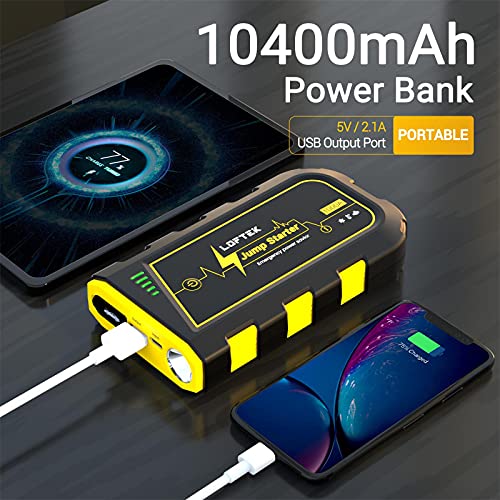 LOFTEK Car Jump Starter, 1000Amp Peak Lithium Jump Box for up to 7L Gas